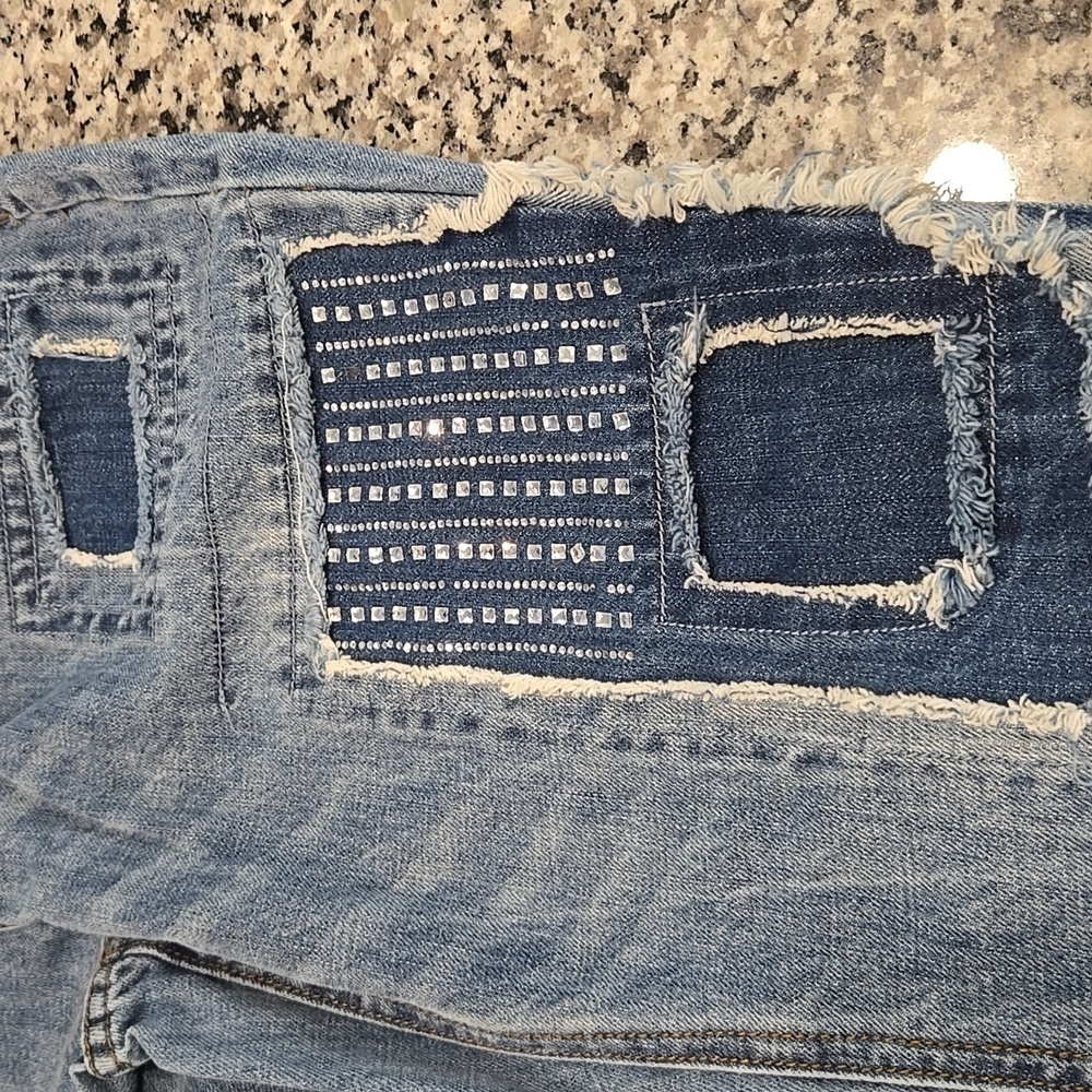 Boston Proper Patchwork With Sequines Distressed … - image 8